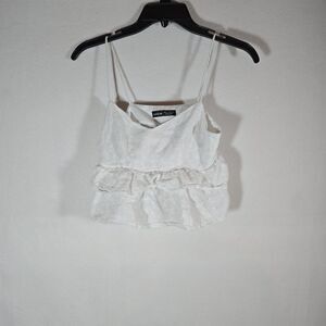 Women’s Floral Print Lace Trim Cami Top Size XS